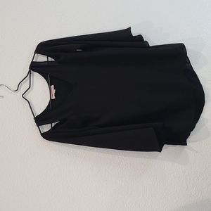 Philosophy black sheer blouse XS